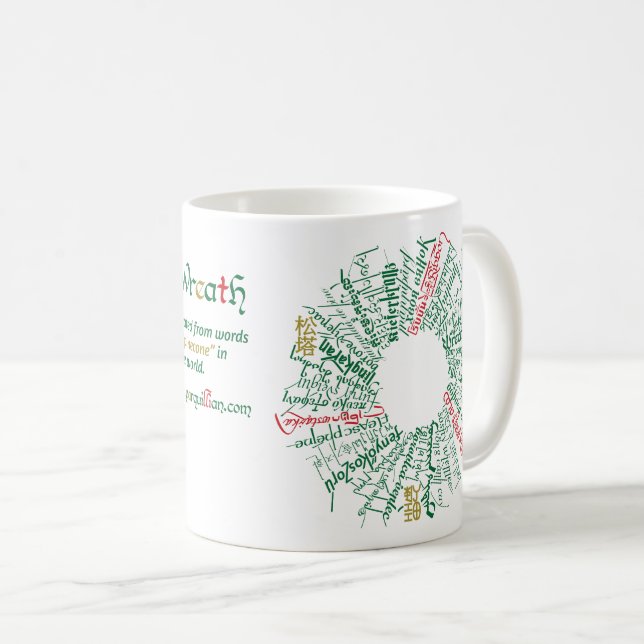 World Word Wreath Mug (Front Right)