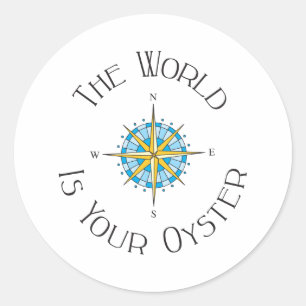 World Your Oyster Classic Round Sticker