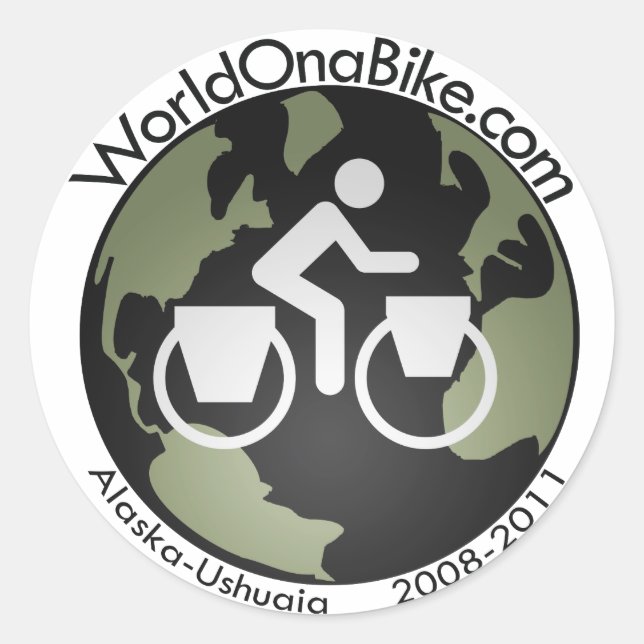 WorldOnaBike.com Logo autocollant (Devant)