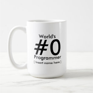 World's #0 Programmer - Personalized Coffee Mug
