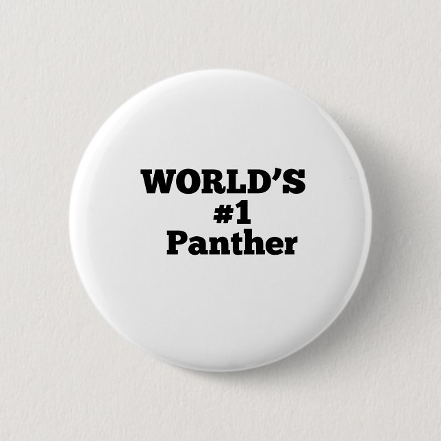 World's #1 Panther 2 Inch Round Button (Front)