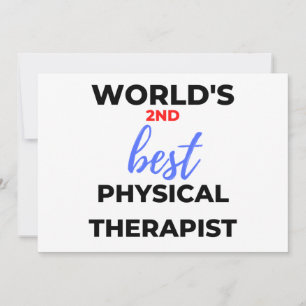 World's 2nd Best Physical Therapist 2 Holiday Card