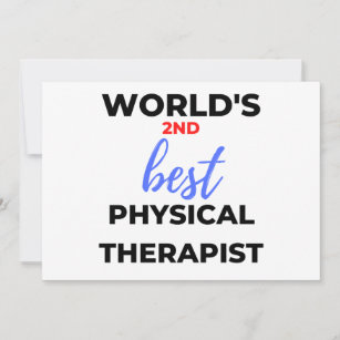World's 2nd Best Physical Therapist 2 Holiday Card