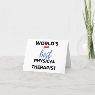 World's 2nd Best Physical Therapist 2 Holiday Card