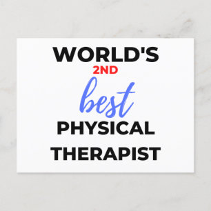 World's 2nd Best Physical Therapist 2 Holiday Postcard