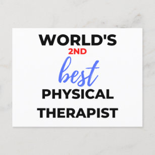 World's 2nd Best Physical Therapist 2 Holiday Postcard