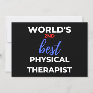 World's 2nd Best Physical Therapist Holiday Card