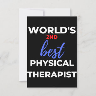 World's 2nd Best Physical Therapist Thank You Card
