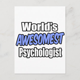 World's Awesomest Psychologist Postcard
