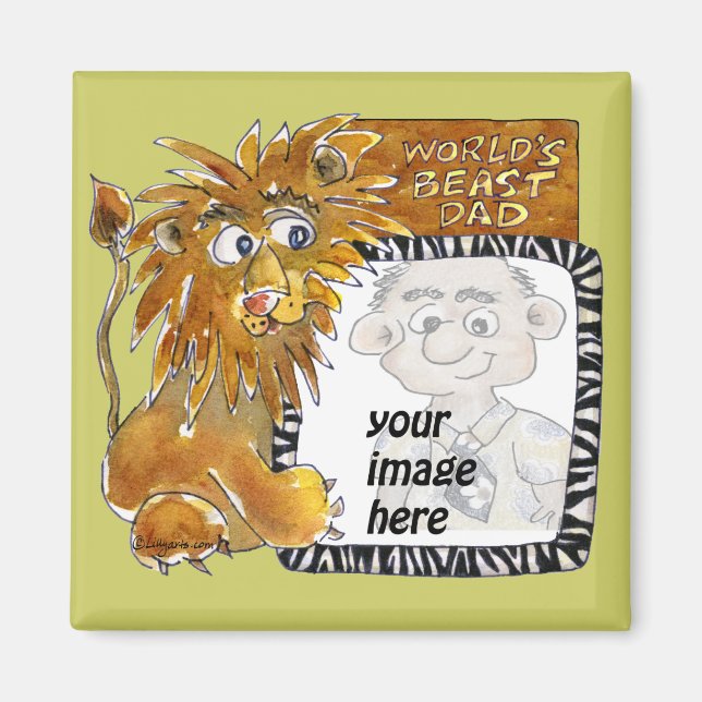 Worlds Beast Dad Fathers Day Magnet (Front)