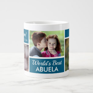 World's Best Abuela Photo Collage Giant Coffee Mug