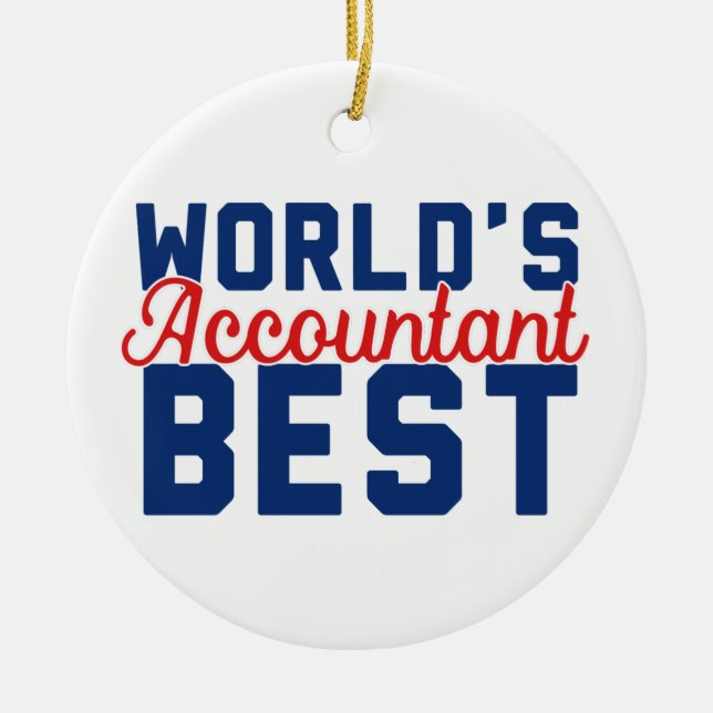 World's Best Accountant Ceramic Ornament (Front)