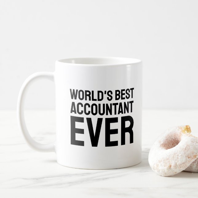 World's Best Accountant Ever | Funny  Coffee Mug (With Donut)