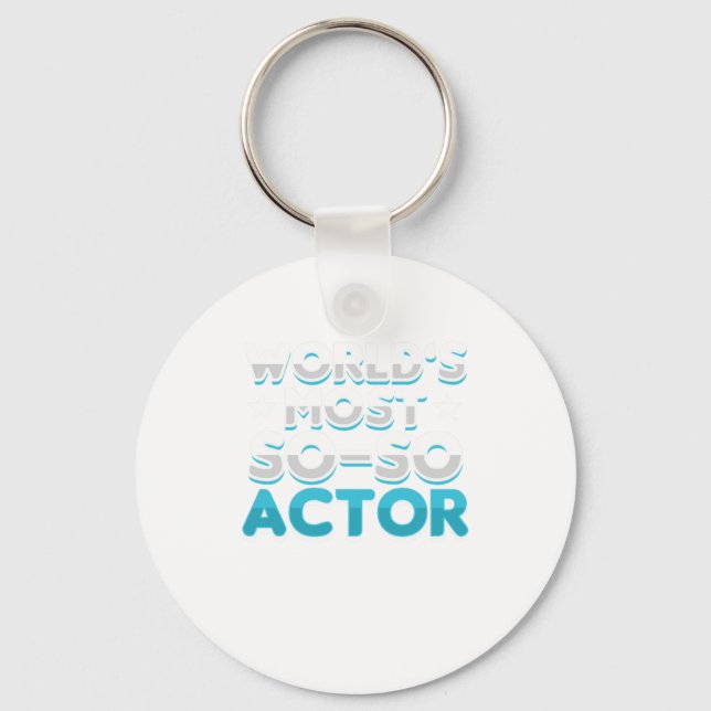 Worlds Best Actor Actress Acting Mvie Theatre Gift Keychain (Front)