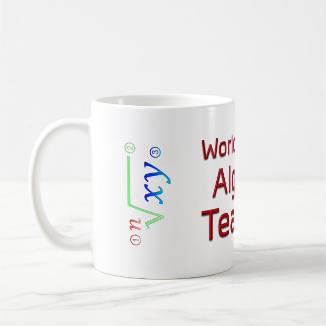 World's Best Algebra Teacher with Formula Coffee Mug (Left)