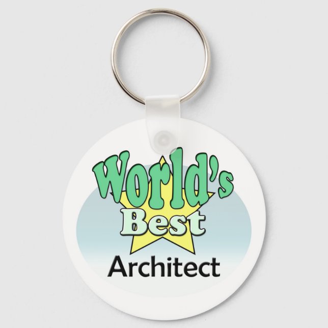 World's Best Architect Keychain (Front)