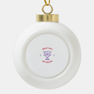 World's best art director ceramic ball christmas ornament