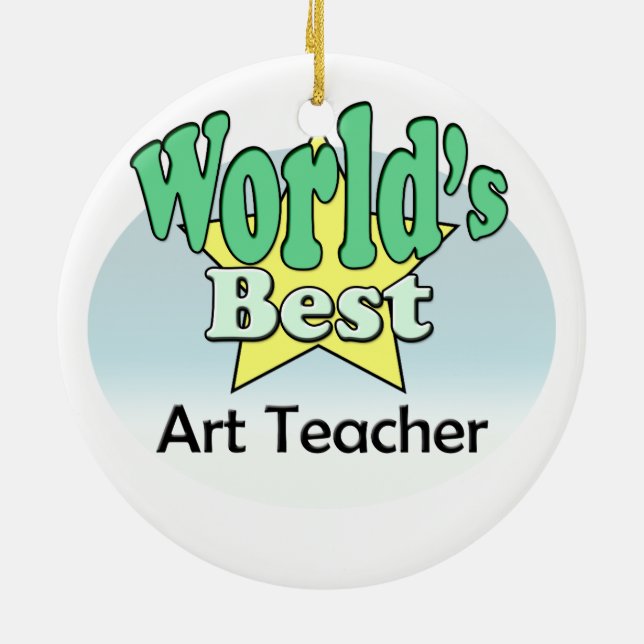 World's best Art Teacher Ceramic Ornament (Back)