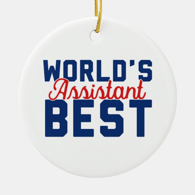 World's Best Assistant Personalized Ceramic Ornament (Front)