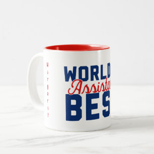 World's Best Assistant Personalized with Name Two-Tone Coffee Mug
