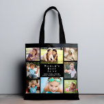 World's Best Aunt 8 Photo Collage Black Tote Bag<br><div class="desc">A nice gift for the world's best aunt, this eight photo family photo collage tote bag can be personalized with 8 pictures of nieces, nephews, other family members, pets, etc. Personalize the expression "World's Best Aunt" and whether she is called "Auntie, " "Tia, " etc., and add her nieces' and...</div>