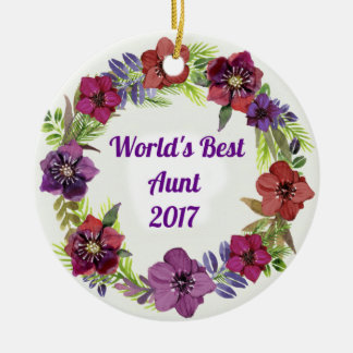 World's Best Aunt Christmas Ornament