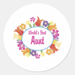 World's Best Aunt Classic Round Sticker