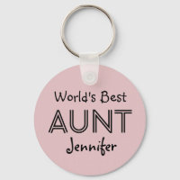 World's Best AUNT Custom Name Pink Gift Item 02