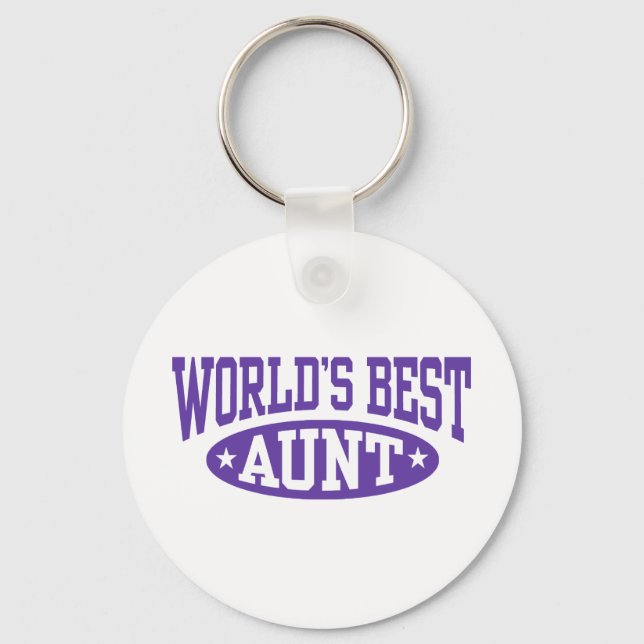 World's Best Aunt Keychain (Front)