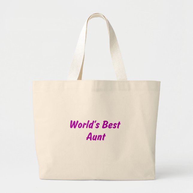 World's Best Aunt Tote Bag (Front)