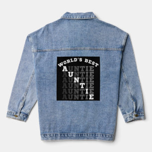 World's Best Auntie Denim Jacket