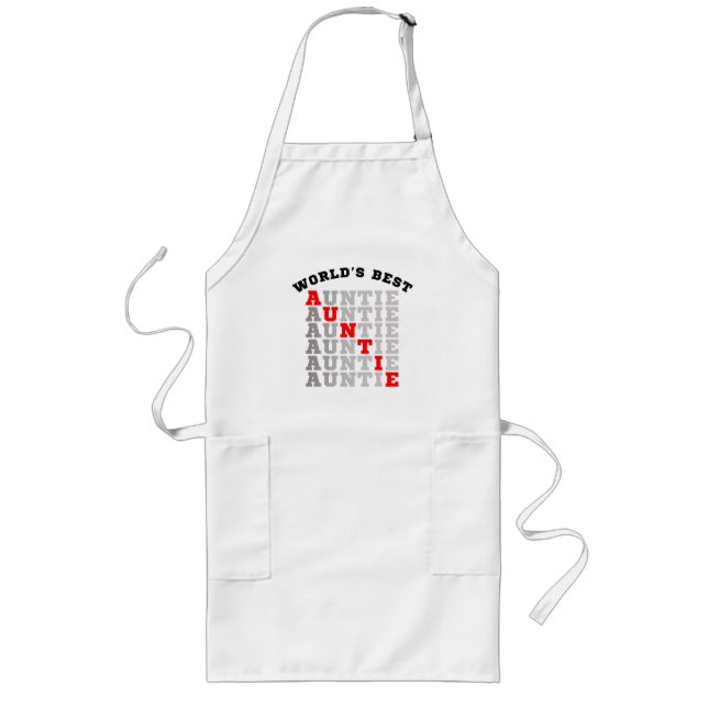 World's Best Auntie Long Apron (Front)