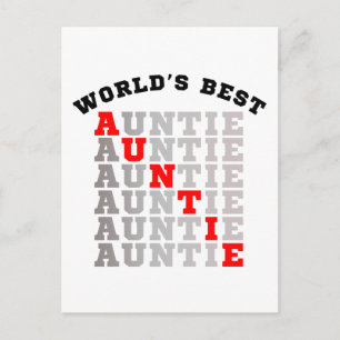 World's Best Auntie Postcard