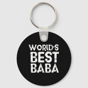 Worlds Best Baba Fathers Day Gift Muslim Dad Husba Keychain