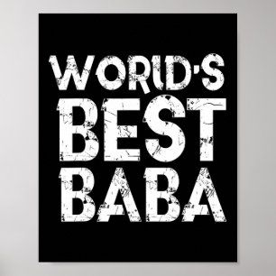 Worlds Best Baba Fathers Day Gift Muslim Dad Husba Poster
