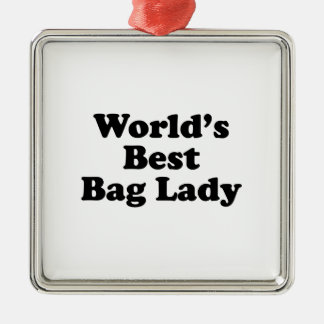 World's Best Bag Lady Metal Ornament