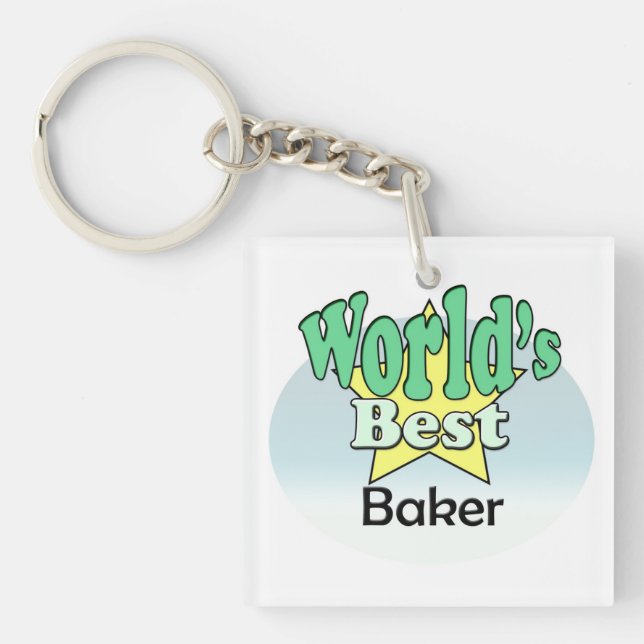 World's best Baker Keychain (Front)