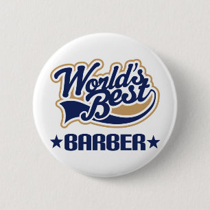 Worlds Best Barber 2 Inch Round Button