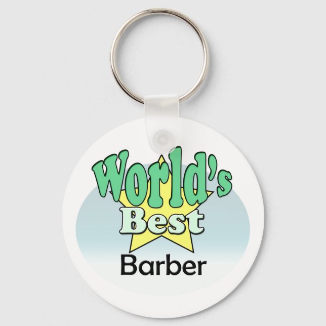 World's Best Barber Keychain (Front)
