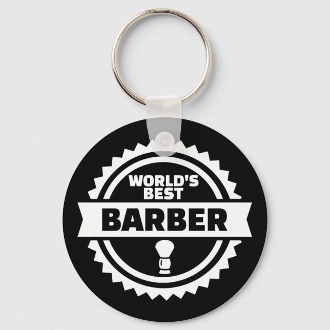 World's best Barber Keychain (Front)