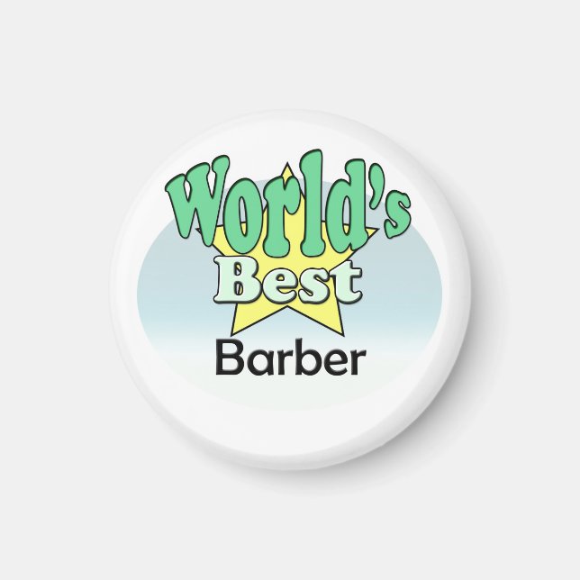 World's Best Barber Magnet (Front)