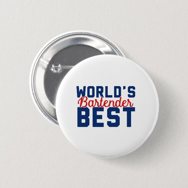 World's Best Bartender 2 Inch Round Button (Front & Back)