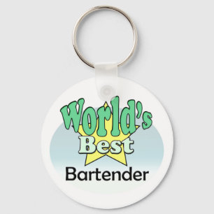 World's Best Bartender Keychain