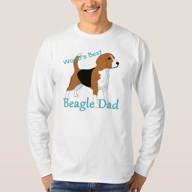 World's Best Beagle Dad Personalized T-Shirt (Front)