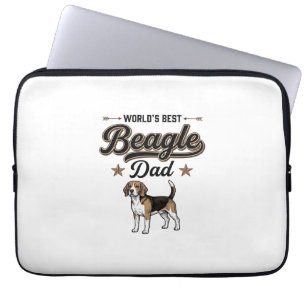 Worlds Best Beagle Dad Vintage Dog Laptop Sleeve