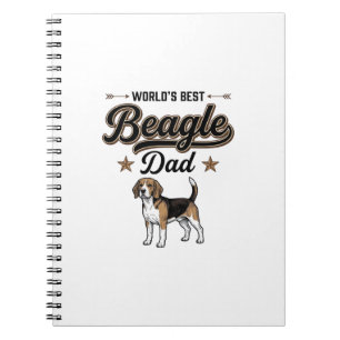 Worlds Best Beagle Dad Vintage Dog Notebook