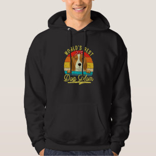 World's Best Beagle Dog Mom Retro Mother's Day Hoodie