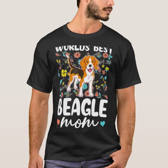 Worlds Best Beagle Mom Dog T-Shirt (Front)