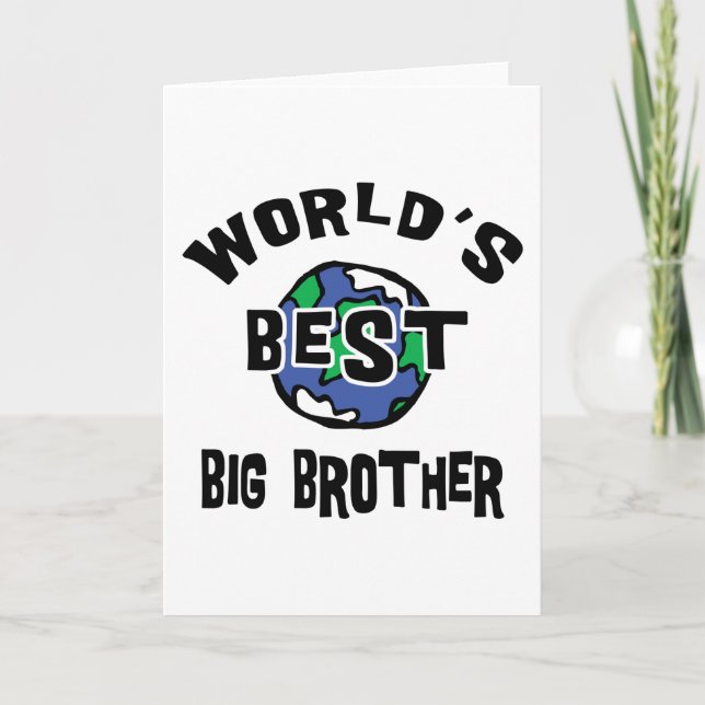 World's Best Big Brother Holiday Card (Front)