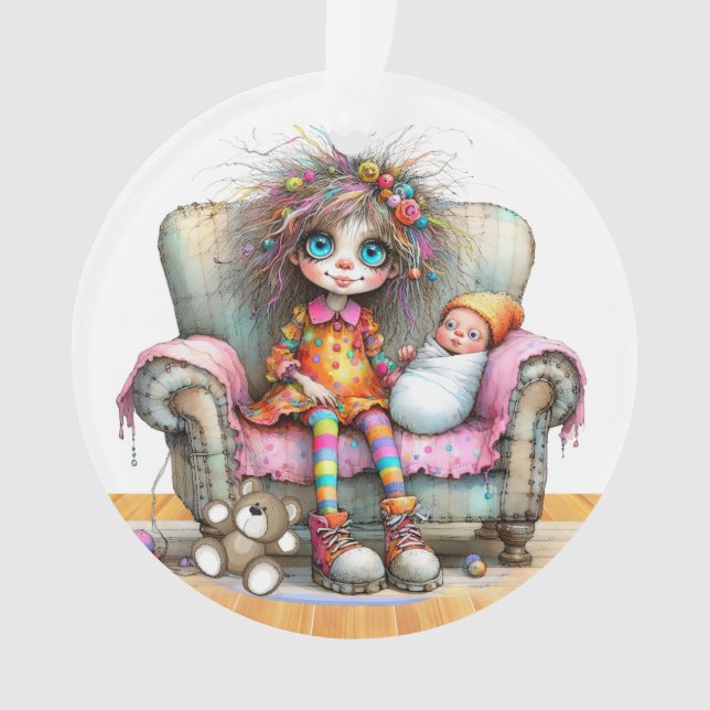 World's Best Big Sister / Babysitter  - See Back.  Ornament (Front)